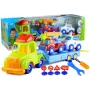 LEAN TOYS Automobilių rinkinys: policija, gaisrinė, autovežis, išardomi automobiliai