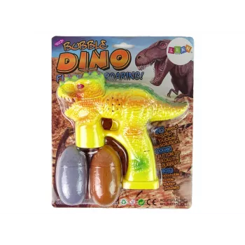 LEAN TOYS Muilo burbulai Dinozauras skystis burbulams kiaušinis geltonas