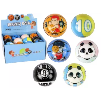 LEAN TOYS Soft Ball Small Patterns Colors for Baby 7 cm skersmens