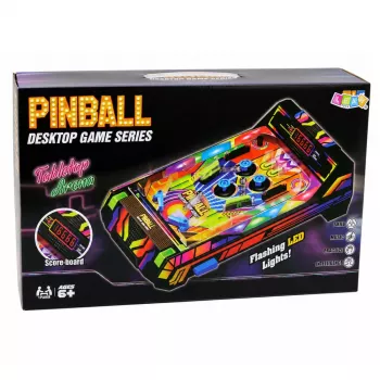 LEAN TOYS stalo pinbolas – elektroninis pinbolo žaidimas su LED taškų skaitikliu, garsais ir mirksinčiais šviesomis – įvairiaspalvis, 1 žaidėjui, nuo 6 metų