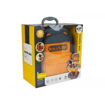 LEAN TOYS Įrankių rinkinys kuprinėje Dirbtuvės Oranžinė ir Pilka