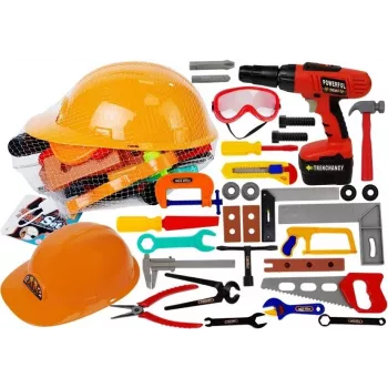 LEAN TOYS Įrankių rinkinys mažajam meistrui 37 dalių