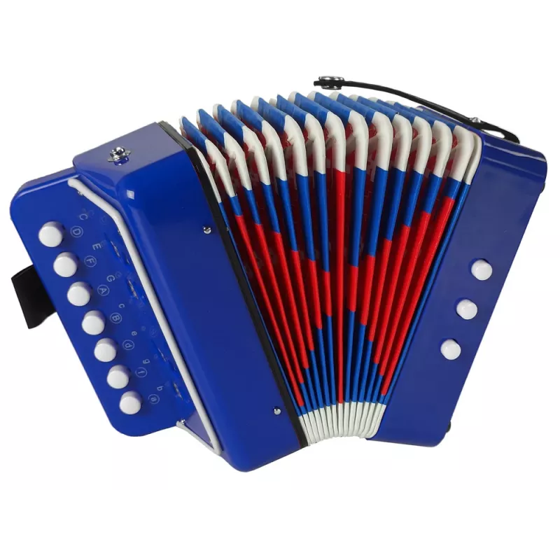 LEAN TOYS vaikiškas akordeonas mažiesiems muzikantams, mėlynas (Modelis 9423)