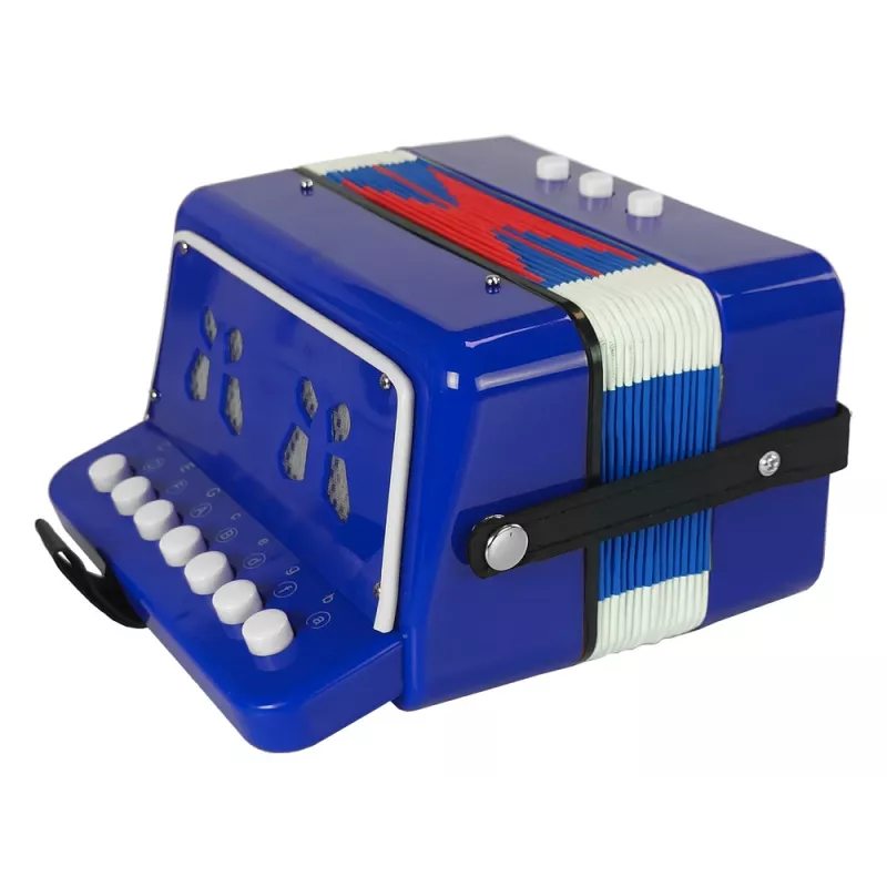LEAN TOYS vaikiškas akordeonas mažiesiems muzikantams, mėlynas (Modelis 9423)