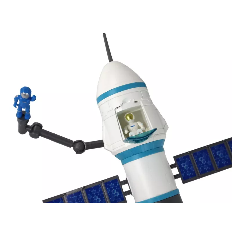 LEAN TOYS Žaislinis kosminės misijos raketų ir astronautų paleidimo rinkinys 15 elementų