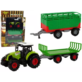 LEAN TOYS Traktorius su priekaba Ūkio automobilis