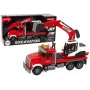 LEAN TOYS Sunkvežimis su Ekskavatoriumi Traktorius Ekskavatorius Garsas Šviesos