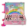 LEAN TOYS Unicorn Pink ratukinis lagaminas grožio rinkinys