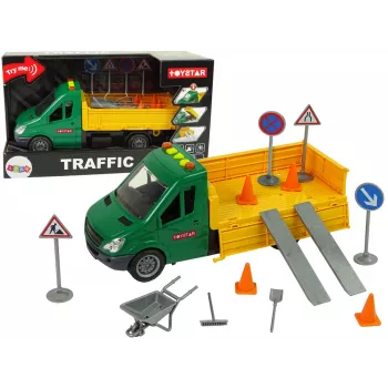 LEAN TOYS Vehicle Road Car Tipper Drive Friction Drive Road Accessory Sound