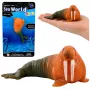 LEAN TOYS Walrus Rubber Figurine Stretchable Realistic Marine Mammal 13 cm