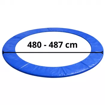 Lean Trampolino apsauginis spyruoklių dangalas – mėlynas, tinka 480–487 cm (16 ft) apvaliems batutams