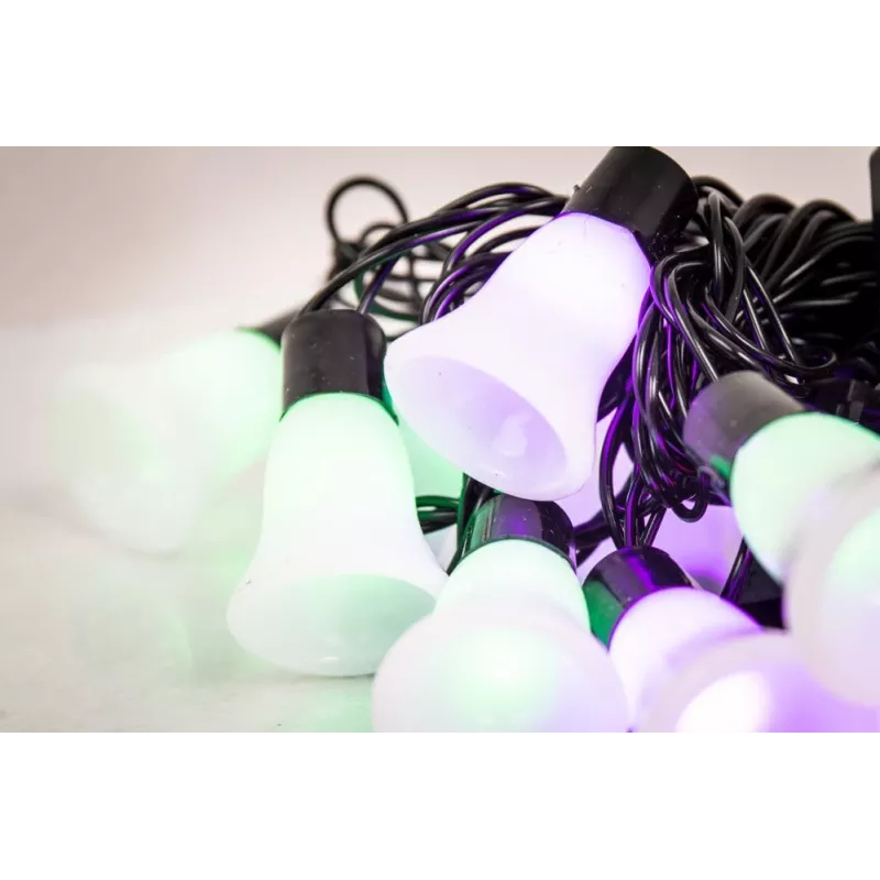 LED girlianda su varpeliais, 20 šiltų baltų LED, 2,5 m, baterijomis, auksinė | Kur.lt