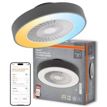 LEDVANCE SMART WIFI Ceiling Fan CYL REM 76W D550T – protingas lubinis ventiliatorius su integruotu LED apšvietimu