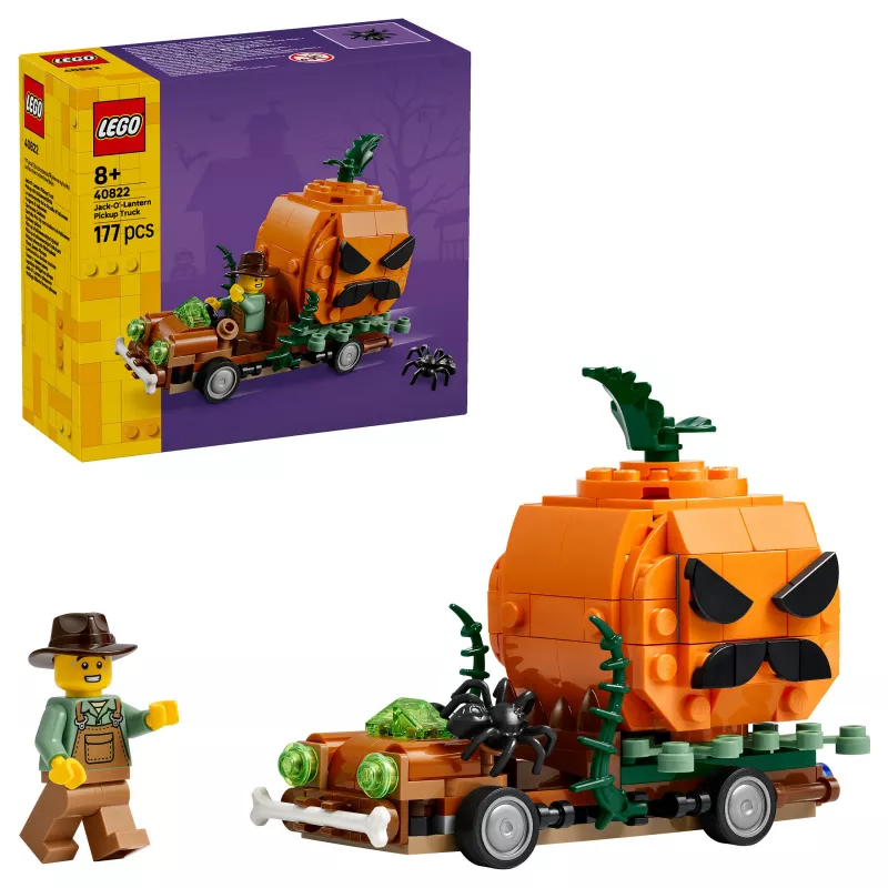 LEGO 40822 Molūginis pikapas – statybos rinkinys, 200 detalių, kaliausės minifigūrėlė, Helovino dekoras | Kur.lt