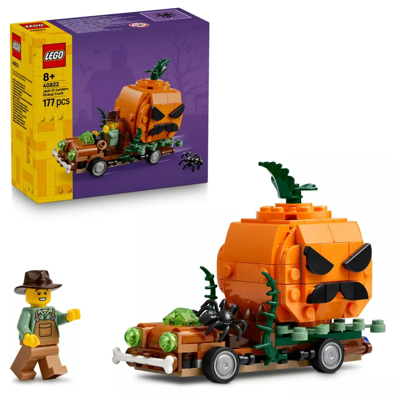LEGO 40822 Molūginis pikapas – statybos rinkinys, 200 detalių, kaliausės minifigūrėlė, Helovino dekoras | Kur.lt