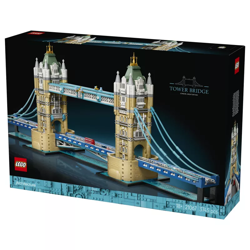 LEGO Architecture 21067 Tower Bridge statybinis rinkinys (1176 dalių) – ikoniškas Londono orientyro modelis