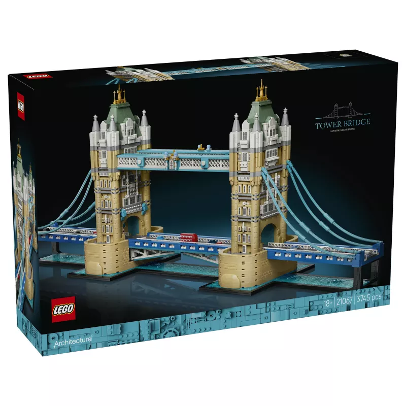 LEGO Architecture 21067 Tower Bridge statybinis rinkinys (1176 dalių) – ikoniškas Londono orientyro modelis