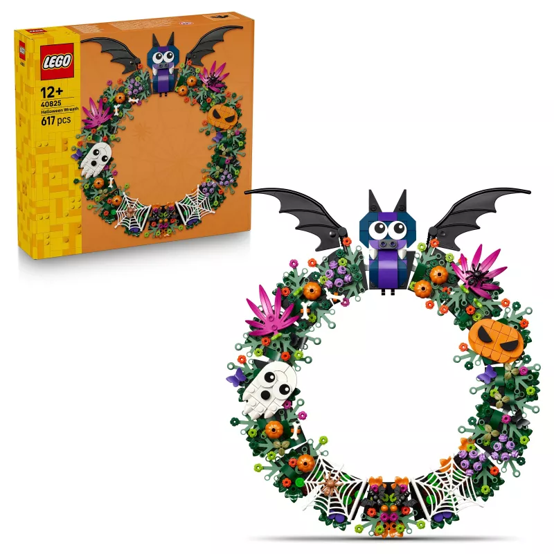 LEGO Bricks Iconic 40825 Kalėdinis vainikas su Helovino motyvais (173 dalys, nuo 8 metų)