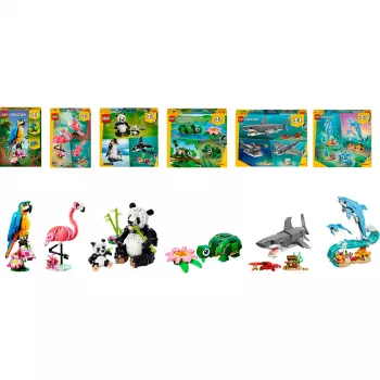 LEGO Creator Laukiniai gyvūnai 3-in-1 statybinių kaladėlių rinkinys (1171 vnt.)