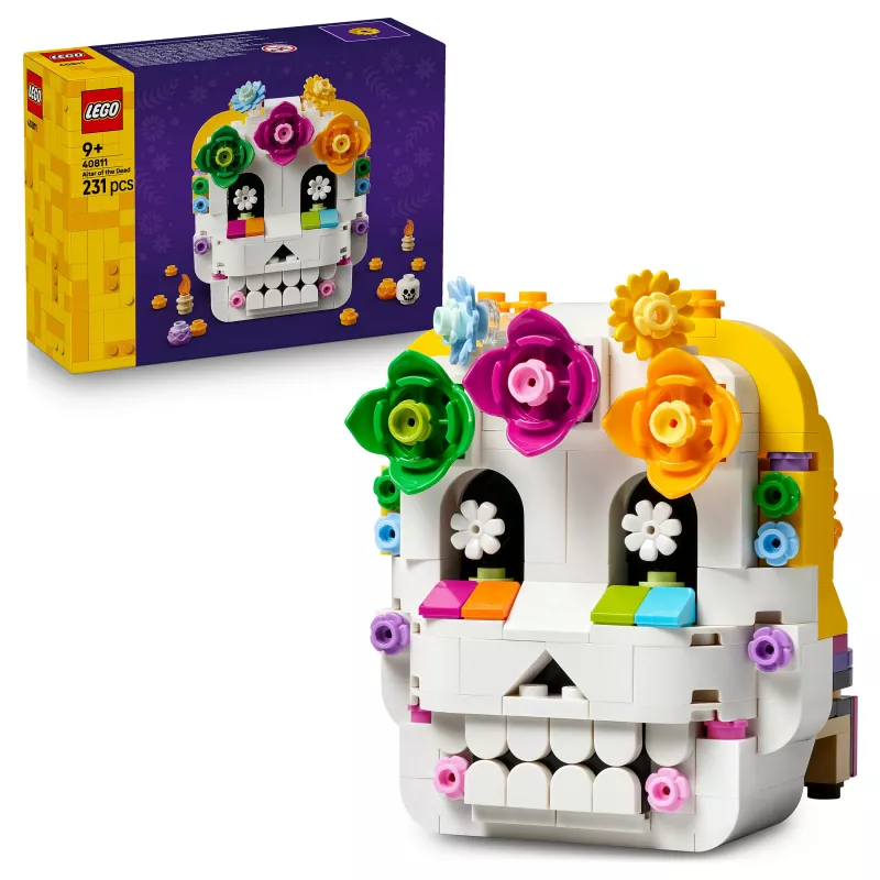 LEGO Iconic 40811 Mirusiųjų altorius – 170 dalių, 2 minifigūrėlės, Mirusiųjų dienos dekoras, kolekcinis konstravimo rinkinys