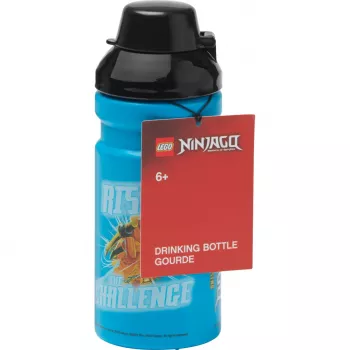 LEGO NINJAGO geriamojo vandens butelis 390 ml mėlynas su silikoniniu snapeliu ir permatomu dangteliu PP/silikonas