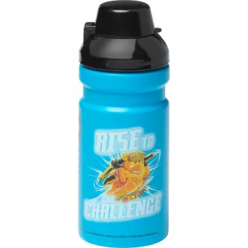 LEGO NINJAGO geriamojo vandens butelis 390 ml mėlynas su silikoniniu snapeliu ir permatomu dangteliu PP/silikonas
