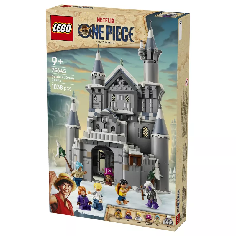 LEGO One Piece 75645 Battle at Drum Castle konstruktorius (1250 detalių, 7 minifigūrėlių)