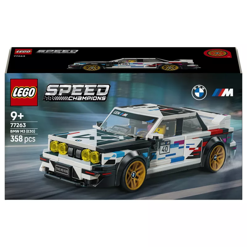 LEGO Speed Champions 77263 BMW M3 (E30) lenktyninis automobilis konstravimo rinkinys
