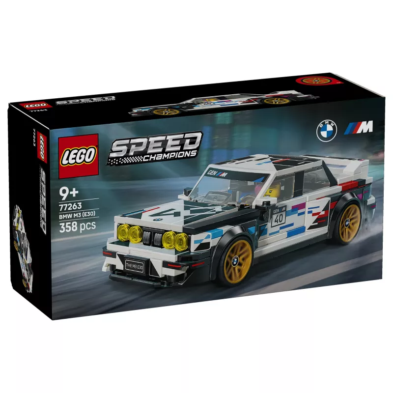 LEGO Speed Champions 77263 BMW M3 (E30) lenktyninis automobilis konstravimo rinkinys