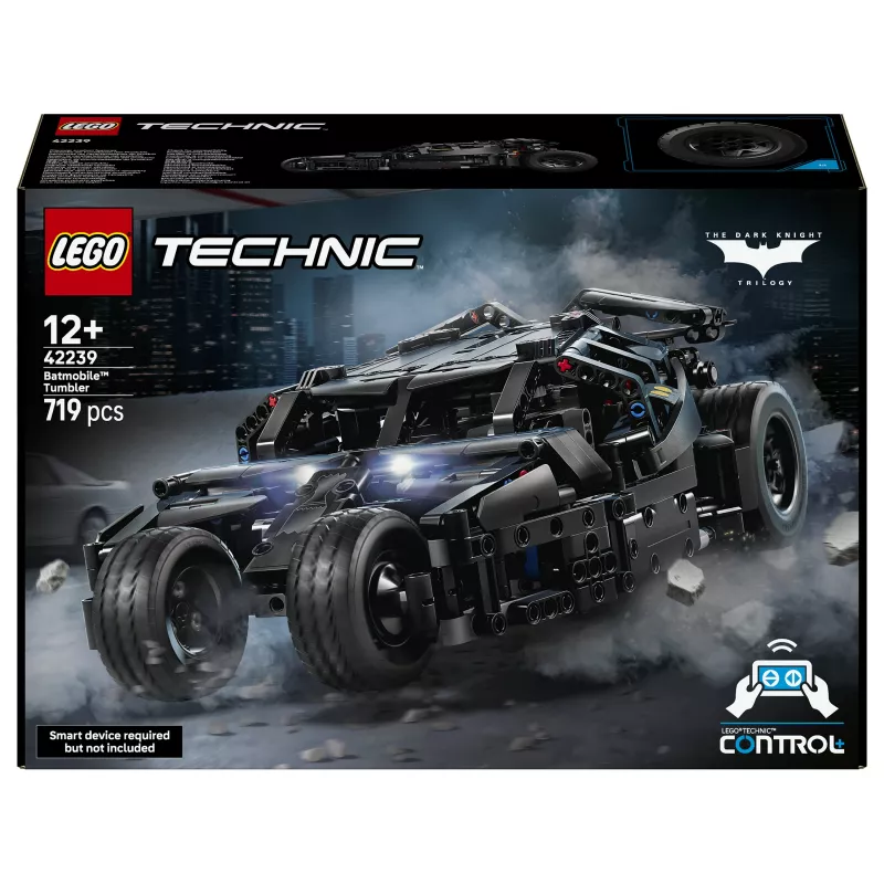 LEGO Technic 42239 Batmobile Tumbler automobilis su nuotoliniu valdymu, 719 detalių