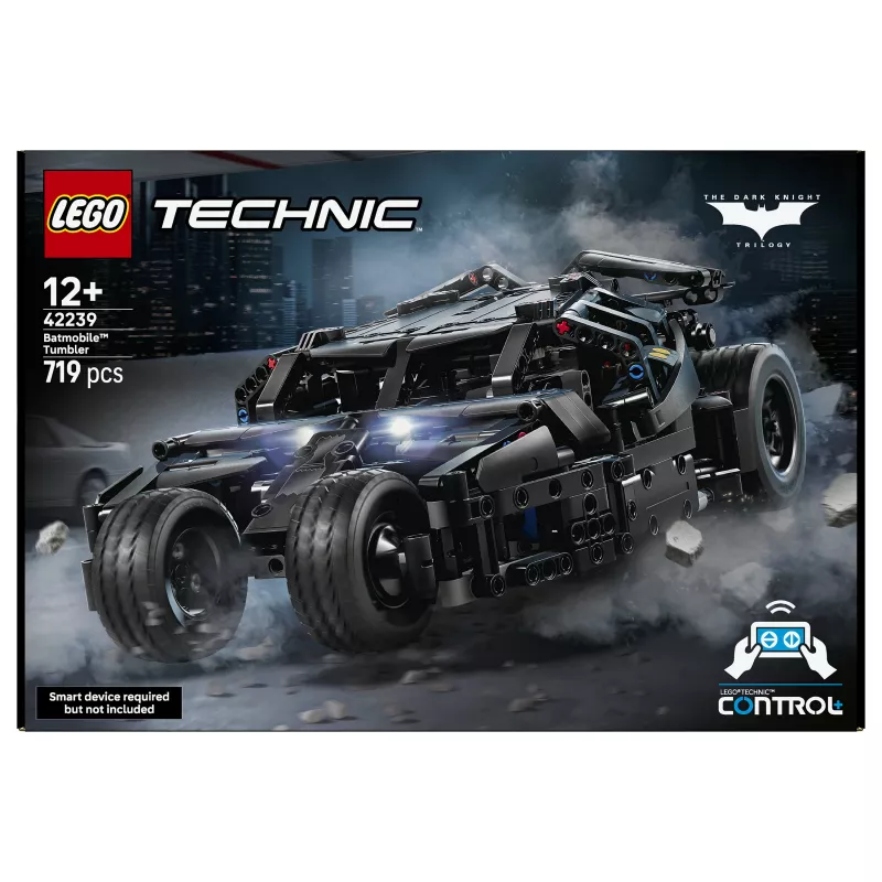 LEGO Technic 42239 Batmobile Tumbler automobilis su nuotoliniu valdymu, 719 detalių
