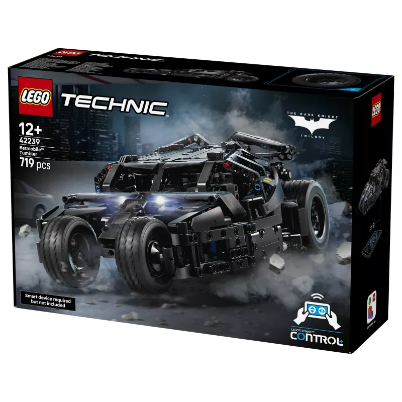 LEGO Technic 42239 Batmobile Tumbler automobilis su nuotoliniu valdymu, 719 detalių