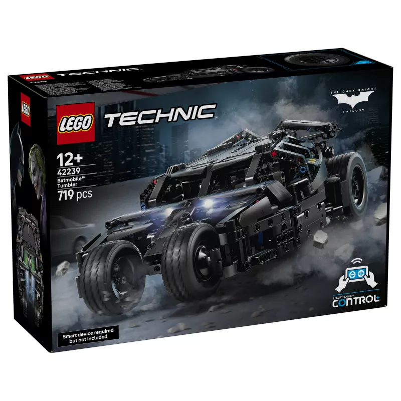 LEGO Technic 42239 Batmobile Tumbler automobilis su nuotoliniu valdymu, 719 detalių