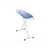LEH Leifheit AirBoard M Solid 72563 lyginimo lenta 120 x 38 cm, reguliuojamas aukštis 75-88 cm, lengva EPP, Thermo-Reflect užvalkalas, fiksuotas lygintuvo stovas, sulankstoma, balta/mėlyna