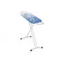 LEH Leifheit AirBoard M Solid 72563 lyginimo lenta 120 x 38 cm, reguliuojamas aukštis 75-88 cm, lengva EPP, Thermo-Reflect užvalkalas, fiksuotas lygintuvo stovas, sulankstoma, balta/mėlyna