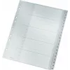 LEITZ 1284 A4 itin platūs skaitmeniniai skirtukai 1-20, pilki, 20 dalių, polipropilenas, 0,12 mm, su rašoma viršelio kortele 1284-00