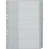 LEITZ 1284 A4 itin platūs skaitmeniniai skirtukai 1-20, pilki, 20 dalių, polipropilenas, 0,12 mm, su rašoma viršelio kortele 1284-00