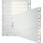 Leitz A4 tušti skyrikliai, polipropilenas, pilki, 10 dalių, universalus perforavimas 1270