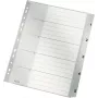 LEITZ A4 itin platūs PP registro skirtukai 1-5, pilki su rašoma viršelio kortele 1283-00-85