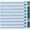 LEITZ A4 Mylar A-Z registro skirtukai, 26 liežuvėliai, įvairiaspalviai, universalus perforavimas, 160 gsm, 1 rinkinys (100167)