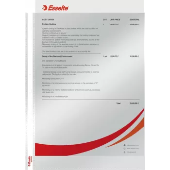 LEITZ Esselte Standard dokumentų įmautė A4, polipropilenas, kristališkai skaidri, 0,06 mm, atidaroma iš viršaus, dokumentams saugi, daugiausia perforuota, sustiprintas kraštas, 100 vnt. paketas (925008)