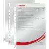 LEITZ Esselte Standard dokumentų įmautė A4, polipropilenas, kristališkai skaidri, 0,06 mm, atidaroma iš viršaus, dokumentams saugi, daugiausia perforuota, sustiprintas kraštas, 100 vnt. paketas (925008)
