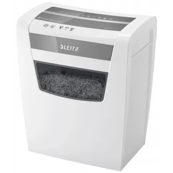 LEITZ IQ Home Office S P-4 dalelių pjaustymo dokumentų smulkintuvas, 8 lapai, 10 L, baltas (80360000)