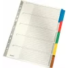 LEITZ Mylar kartoniniai skirtukai, tušti, A4, 5 dalių, pilki skirtukai, 160 gsm, su rašomu viršelio lapu 4320-00-00