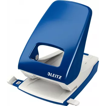 LEITZ Nexxt 5138 mėlynas 40 lapų 2 skylių perforatorius su metaliniu pagrindu ir plastikiniu viršumi 5138-00-35