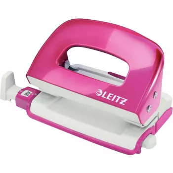 Leitz NeXXt Series WOW metalinis mini skylių mušimo įrenginys, rausvas, 2 skylės, 10 lapų, metalinė apdaila 5060-10-23