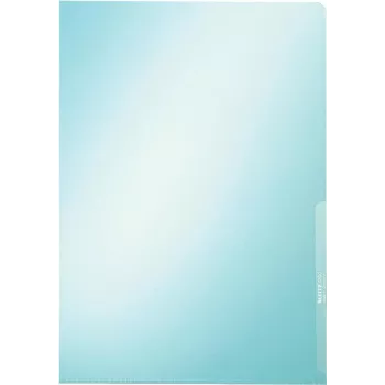 LEITZ Premium A4 dokumentų aplankas, PVC, mėlynas, 0,15 mm, atidaromas iš viršaus ir šono, archyvinis, standi plėvelė (4100-00-35)