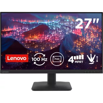 Lenovo L27-4E 27 colių Full HD IPS monitorius su AMD FreeSync, 75Hz, NearEdgeless, TÜV Eye Comfort, HDMI ir DisplayPort