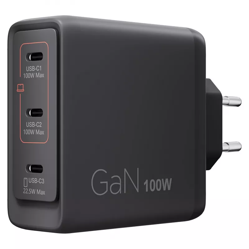 Lenovo daugiaprievadis USB-C 100 W GaN įkroviklis (40AW100BEU)