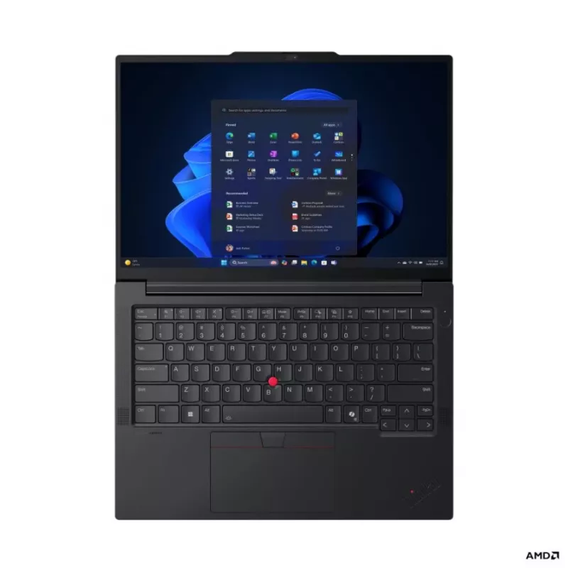 Lenovo ThinkPad E14 G8 AMD 14 colių WUXGA IPS nešiojamas kompiuteris, AMD Ryzen AI 7 345, 16GB DDR5, 512GB SSD, Windows 11 Pro, juodas